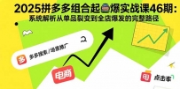 2025拼多多组合起爆实战课46期：系统解析从单品裂变到全店爆发的完整路径