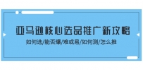 亚马逊核心选品推广新攻略！如何选/能否爆/难或易/如何测/怎么推
