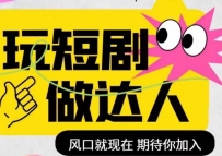 短剧实操影视剪辑精品课，玩短剧，做达人，风口就现在