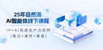 25年自然流AI智能体线下课程，IP+AI先进生产力杠杆(笔记+课件+录音)