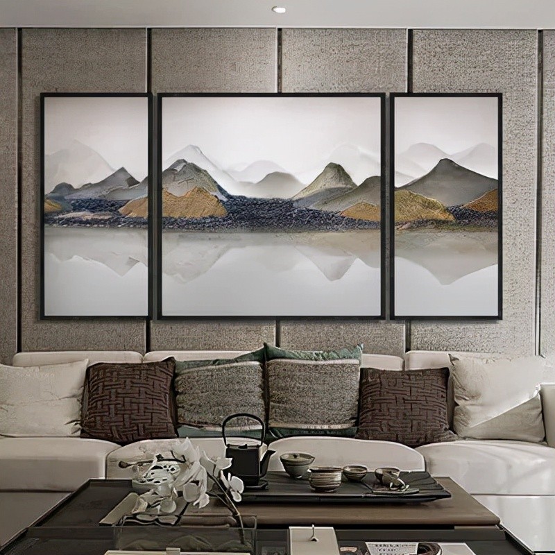 沙发背景墙挂画有讲究，知道这6个本领让您轻松选到满足的画