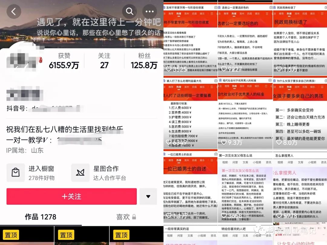 1个月大几千的副业思路，抖音文案号项目，无门槛人人可做