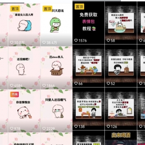 抖音表情包、心理测试项目思路，受众人群广，0门槛好上手