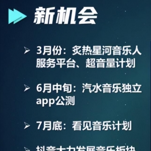 抖音赚钱新赛道：抖音看见音乐计划，给普通人带来翻身机会