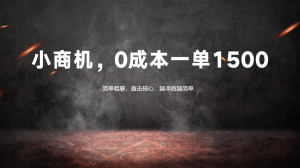 图片[1]-同城小商机，0成本一单1500-阿兴说钱