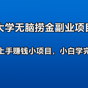 无脑捞金副业项目，堪称快速上手赚钱小项目，新手照做就行